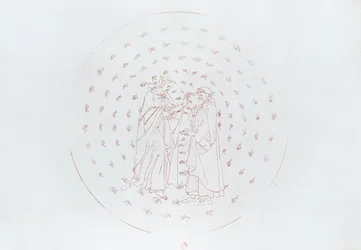Dante und Beatrice, aus Dantes Alighieris (1265-1321) „Göttlicher Komödie“, um 1480